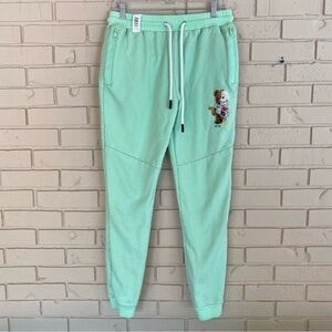 Fifth Loop Mens Joggers Sweatpants Green Embroidered Teddy Bear Skeleton XL